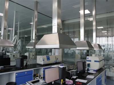 實驗室原子吸收罩、萬向罩、全鋼儀器臺、吊頂、玻璃隔墻、vav智能集中排風系統
