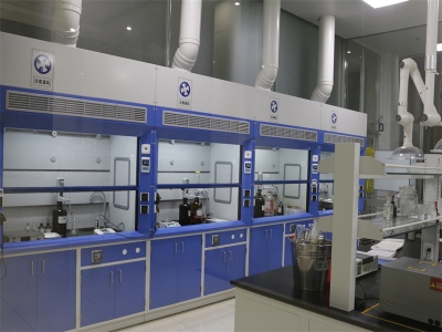 實驗室全鋼通風柜、萬向罩、中央臺、試劑架、vav集中排風系統